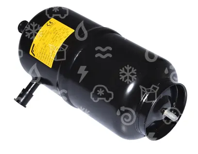 sběrač chladiva, 45 BAR,  2,4 l, vstup 12 mm ODS, výstup 12 mm, M8,